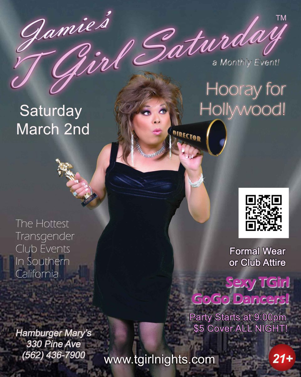 SATURDAY March 2nd! Jamie's Hooray for Hollywood Theme Party! Our Osc*r Party, Formal Attire or Club Wear! Our first theme party of 2024 and it's going to be spectacular! Red Carpet Photos! FIVE DOLLAR COVER, Dance Party ALL NIGHT! Cash Giveaways at Midnight! A true evening with