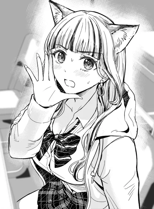 猫耳生えちゃって焦るギャルちゃん💦
#猫の日 