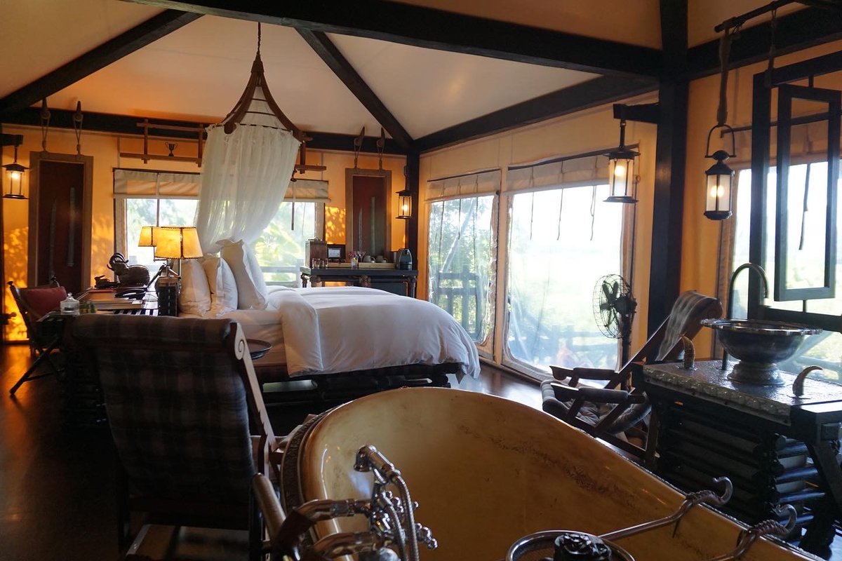FSThailand's tweet image. Rustic elegance meets luxurious tents surrounded by untouched wilderness. Experience pure indulgence through the bit.ly/fschr_offers_. #fsdesign #fstentedcamp