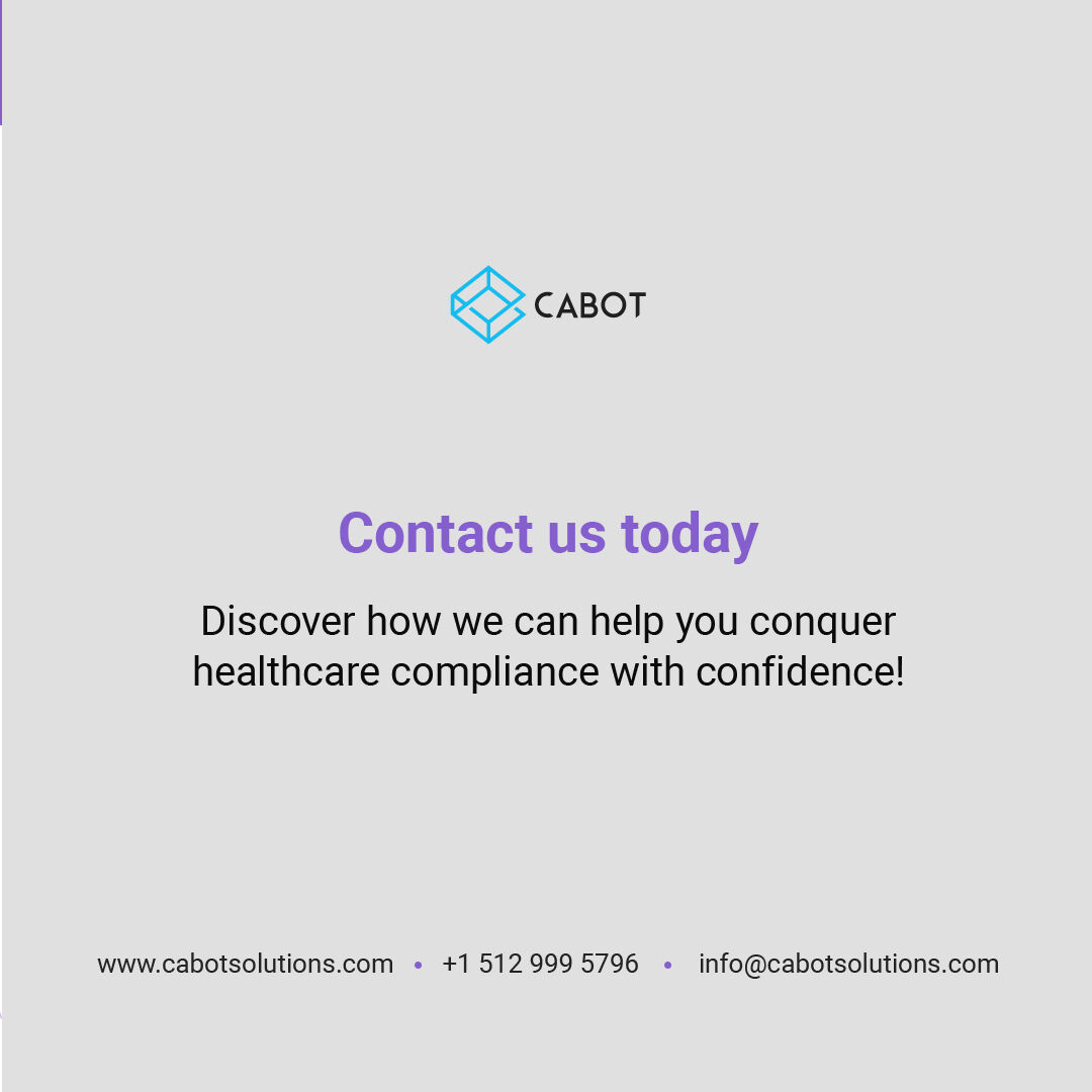 Concerned about HIPAA violations? Cabot's team of experts specializes in crafting secure and compliant solutions to safeguard patient data at every turn. cabotsolutions.com/hipaa-complian… #HIPAAcompliance #healthcaresoftwaredevelopment