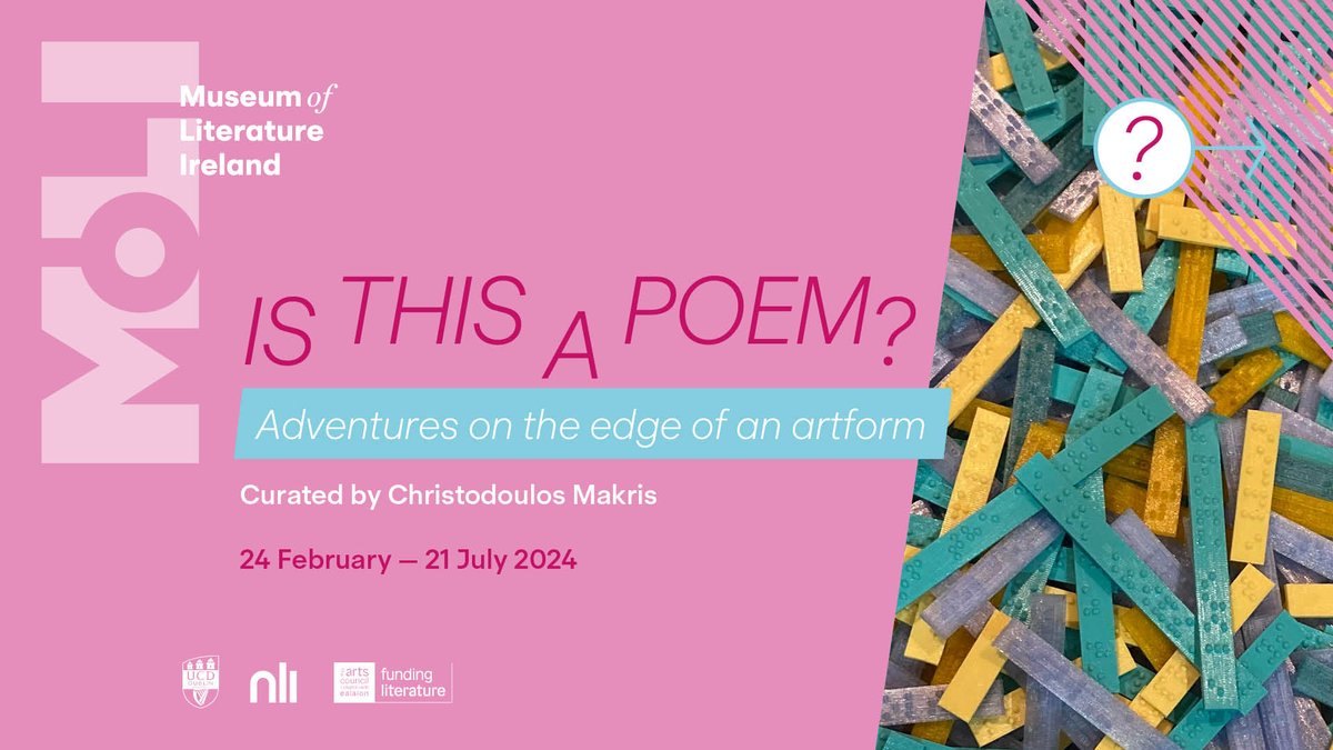 On the way to Dublin for the launch of 'Is this a poem' curated by @c_makris at the Museum of Literature Ireland in which MOTHERBABYHOME features. Running to July 2024. @UniLeedsPoetry @LeedsUniEnglish @ucdspeccoll @LULSpColl @artscouncil_ie @poetryireland @zimZalla