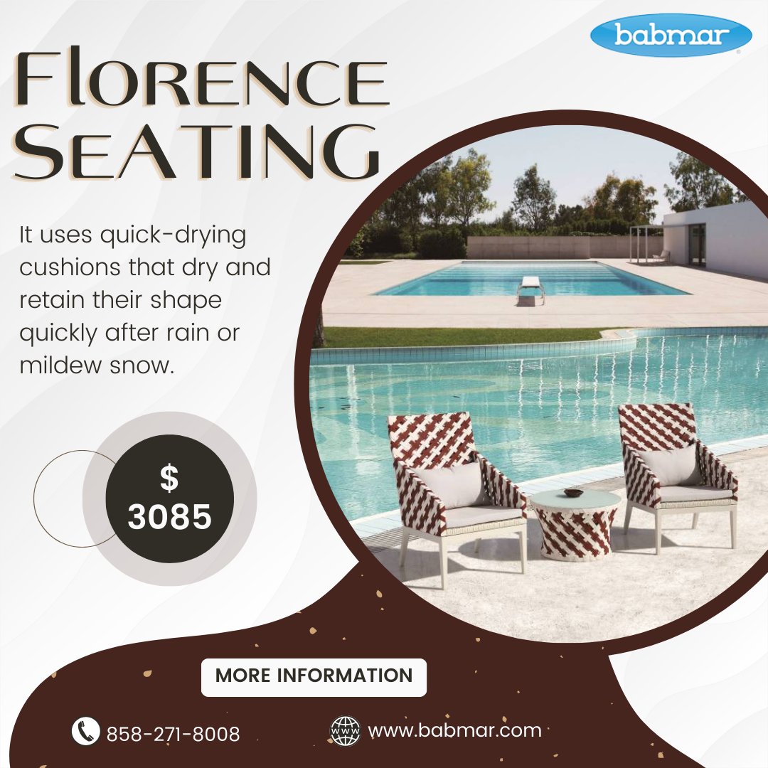 BabmarOutdoor's tweet photo. It's a beautiful furniture set made from manmade resin fibre and handcrafted. Aside from its versatile style, this set features comfortable dense cushioning that blends in with a wide variety of outdoor settings😍

Order Now: https://t.co/S938HjRYgE👈

#florencecollection #babmar https://t.co/mrsakZ7Rof