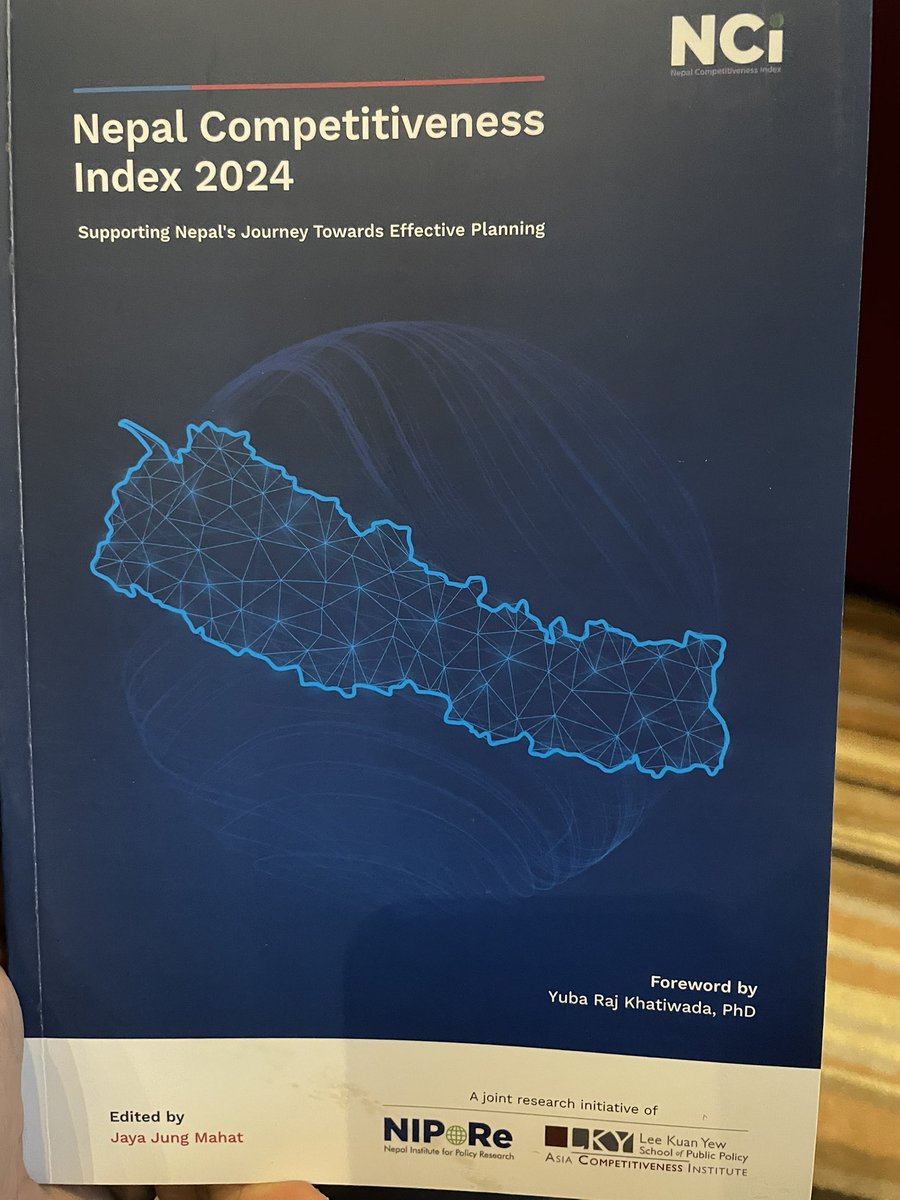 rimalsabin's tweet photo. Congratulations to @jjmahat830 and @NIPOREGlobal for the launch of #NepalCompetitivenessIndex2024. https://t.co/PATELEmzqd