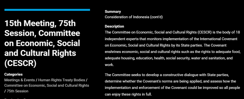 PoesTri's tweet photo. 📓@UNGeneva ≥ 6 years The labor conflict within Freeport Indonesia to date is dirty business and human rights compliance due to acts of justification rather than truth resulting in survivors being victimized.2 CSO was submit complaints issu.
#UNGeneva
#CESCR https://t.co/hVl43LCz5S