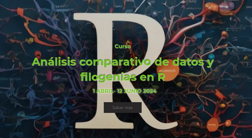 Curso: "Análisis comparativo de datos y ﬁlogenias en R"
1 ABRIL- 12 JUNIO 2024
…7-4f76-bd48-d28e9c1470e9.filesusr.com/ugd/fb5282_474…

#Bioinformática 
#Biotecnología