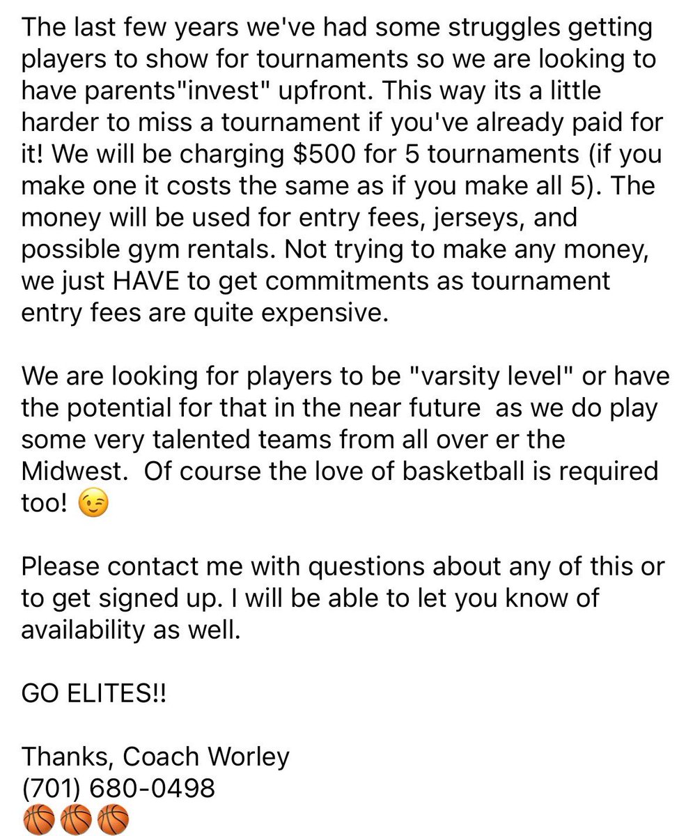 ElitesBBall's tweet photo. It’s time!  We can’t wait to hear from you and get to work!! https://t.co/c9et7MNcC9