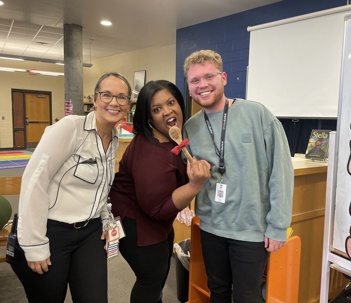 The winner of Mueller’s first annual Chili 🌶️ cook-off Mr. Hall was presented with the wooden spoon today! It’s his until a new winner is crowned next year🥄 #wpsproud #weloveouradmin