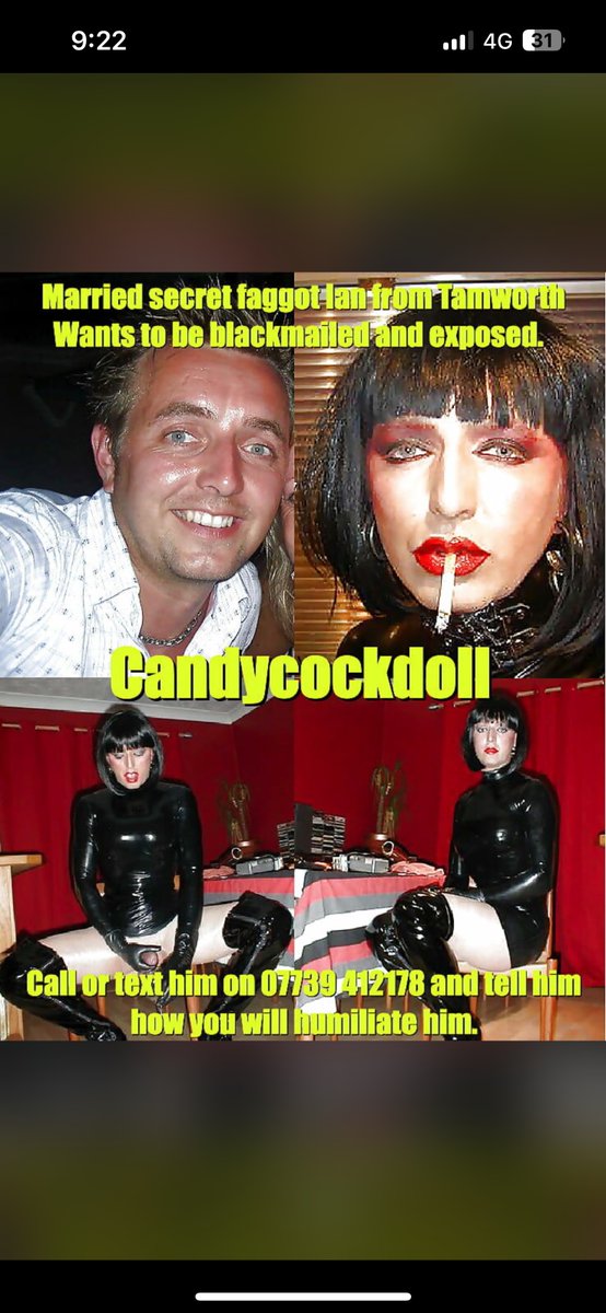 VioletWayne8's tweet photo. exposed #sissy #faggot #ian #tamworth #cumslut #cocksucker #whore #latex #blackmail  oh please advertise and whore me x https://t.co/priAYQsMMS