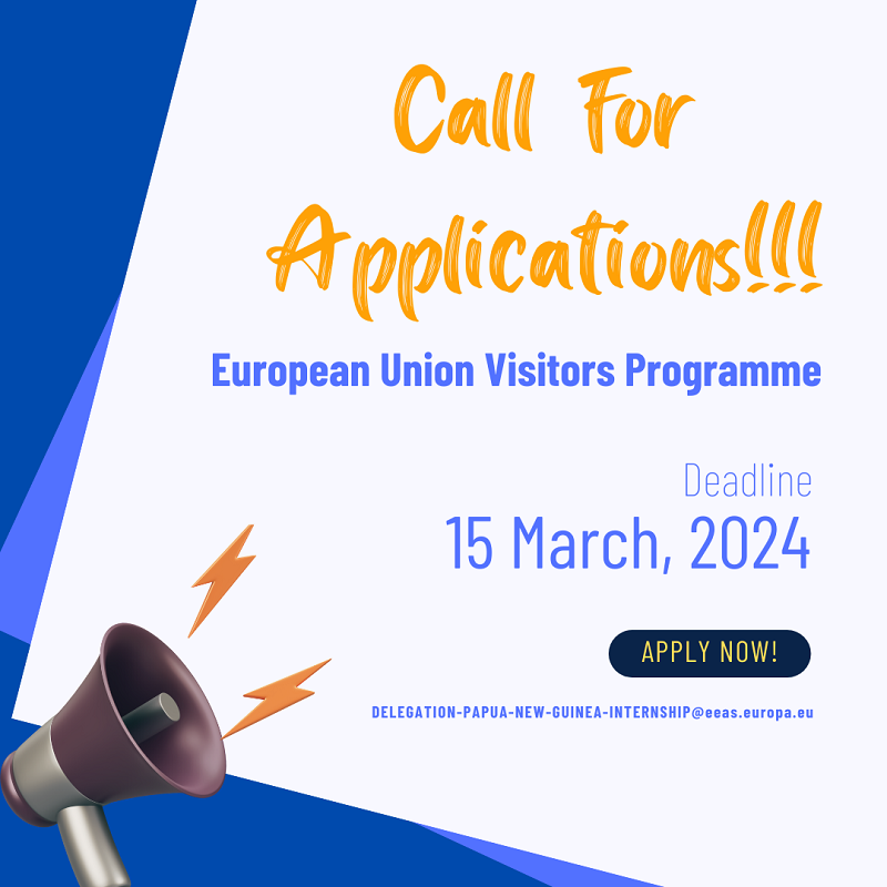Apply Now! The European Union Visitors Programme (EUVP) is open to applicants from PNG More info here 👉 europa.eu/!vGYkNn