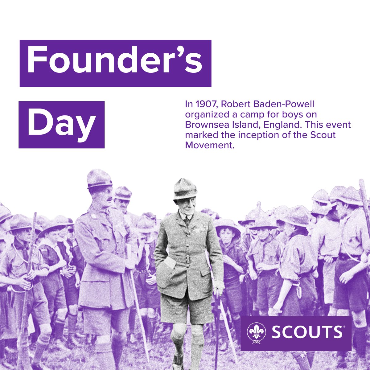 Happy Founder's Day to all #Scouts! 🥳

May we reflect today on how Scouting brought us together towards Creating a Better World 💜