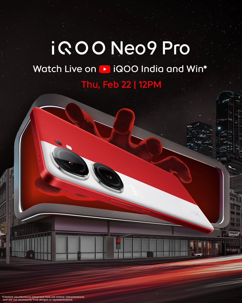 Do you have the #PowerToWin the all-new #iQOONeo9Pro. Watch the Live Event at 12PM and Participate in our Social Contest *T&C Apply: bit.ly/3OQjQwP Know More - rb.gy/1gu7nl Watch Now - bit.ly/48ooUQ7 #iQOO #ContestAlert #PowerToWin