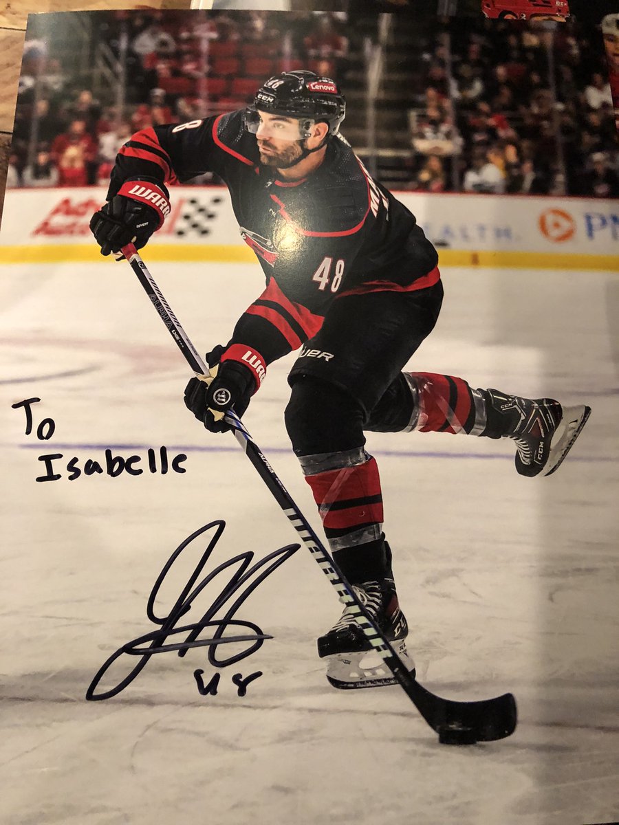 Great time with @mikemaniscalco and Canes forward Jordan Martinook @BackyardBistro tonight. Got autograph for my daughter and the coolest part of #CanesCorner is hanging out and talking with other Caniacs! So much fun!