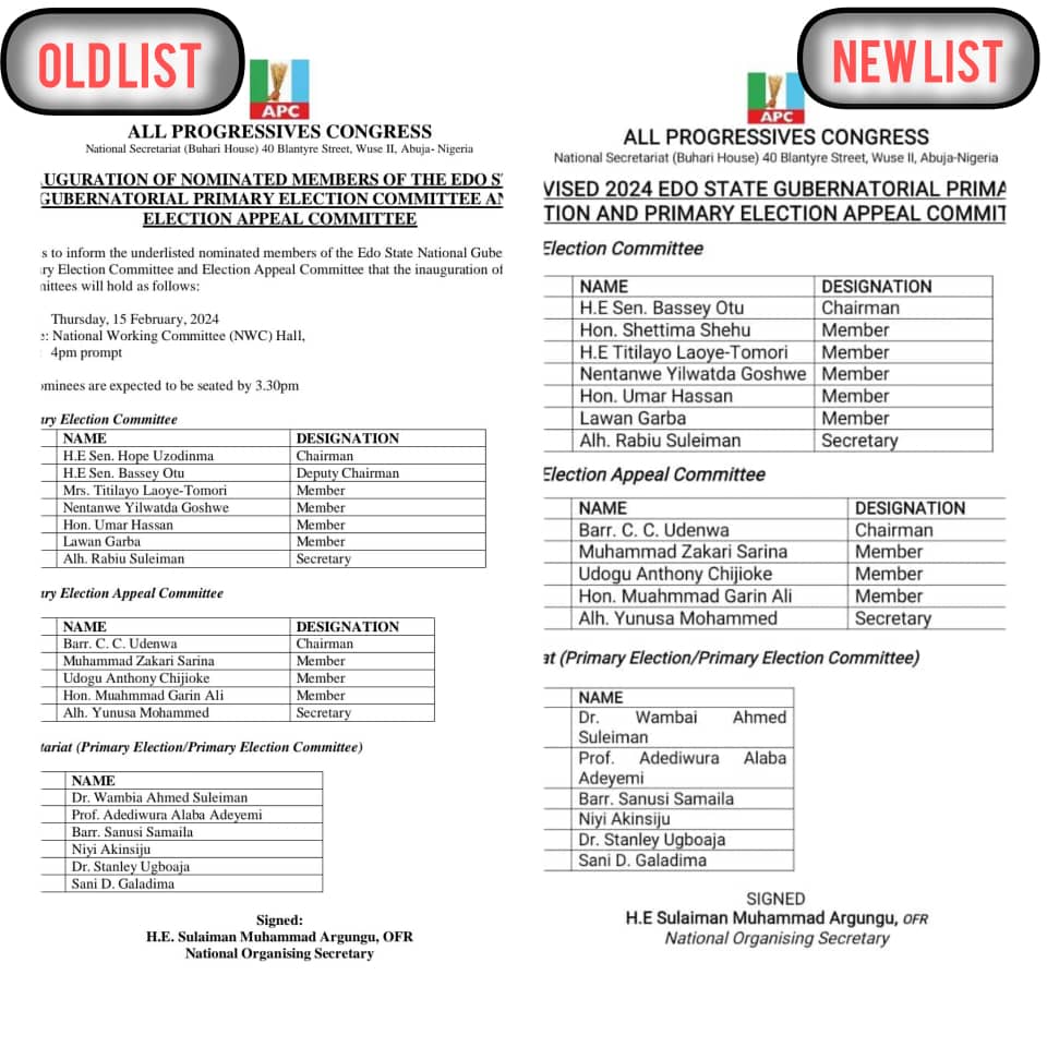 💥 BREAKING                     Senator Hope Uzodinma removed as Chairman of Edo Primary Election Committee. He was accused of financial inducement to subvert the mandate of the party's candidate.