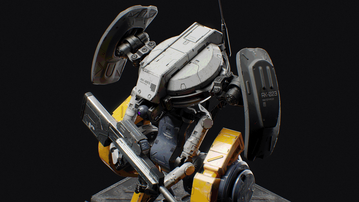 SteveZhi's tweet photo. A.R.M.S. - ADVANCED ROBOTIC MODULAR SENTINEL https://t.co/F3iLdwN2Hq 

#3d #blender #SubstancePainter #concpet #scifi #b3d #robot #b3d https://t.co/r1i7JzeBZM