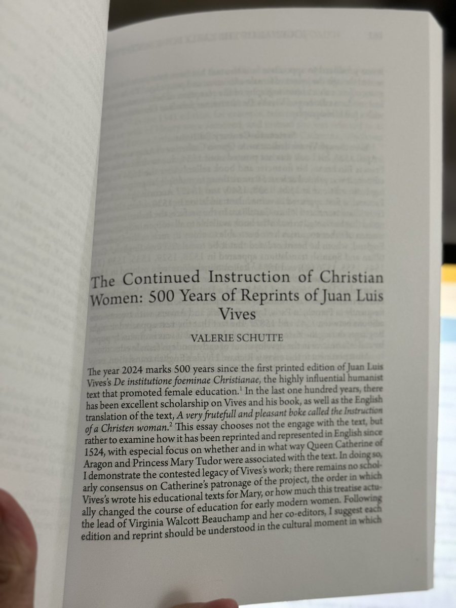 Juan Luis Vives’s De institutione foeminae Christianae has been reprinted several times over the last five centuries. My new essay in the Journal of the Early Book Society explores these reprints and how the text has been interpreted.