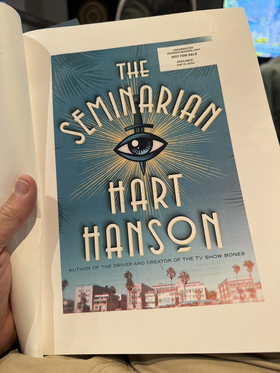 M’man @HartHanson ‘s upcoming book is killing me in the best way. You know Hart, right? He created the hit series BONES starring David Boreanaz and Emily Deschanel.  Hence, the man can write.