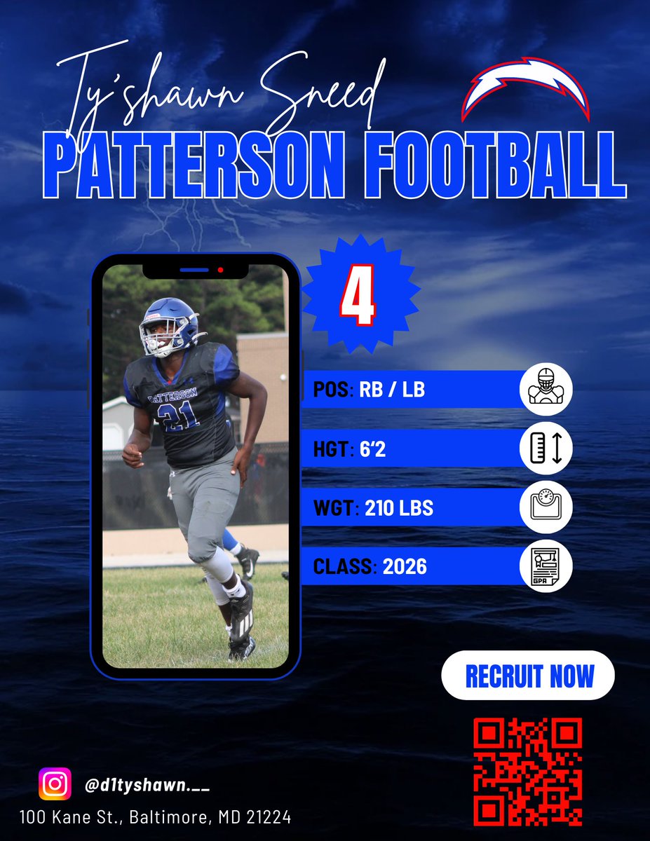 Coach_EWood's tweet photo. 2026 Clippers Athlete! Ty’shawn Sneed…Coaches when you’re in town stop by Patterson HS and check him out!! @PHS_ClippersFB 

#On3 #PattersonPride https://t.co/nXhiuXqz64