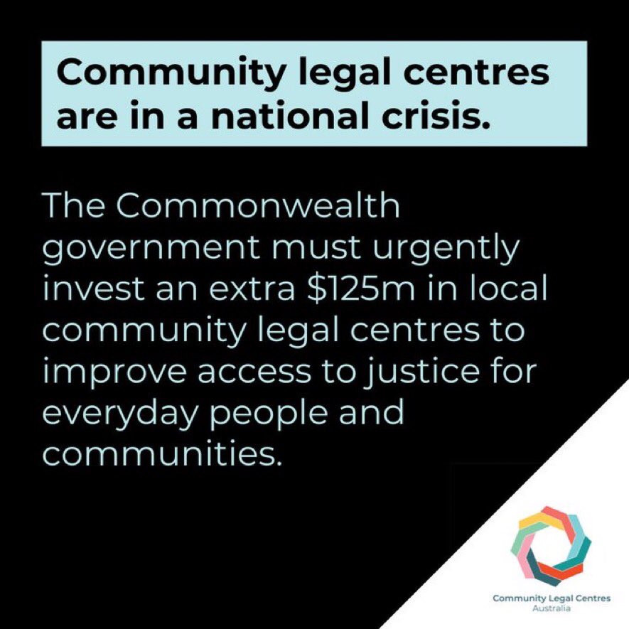 Community Legal Centres provide vital support to large numbers of Australians. These services are constantly threatened by low funding, insecure funding and funding cuts - all of which wreak havoc with services. 

#FundEqualJustice #CommunityLaw