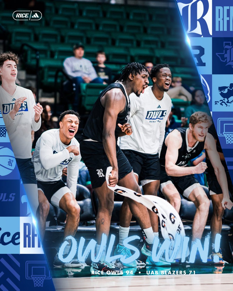 What a win! Rice dominates UAB, 94-71!