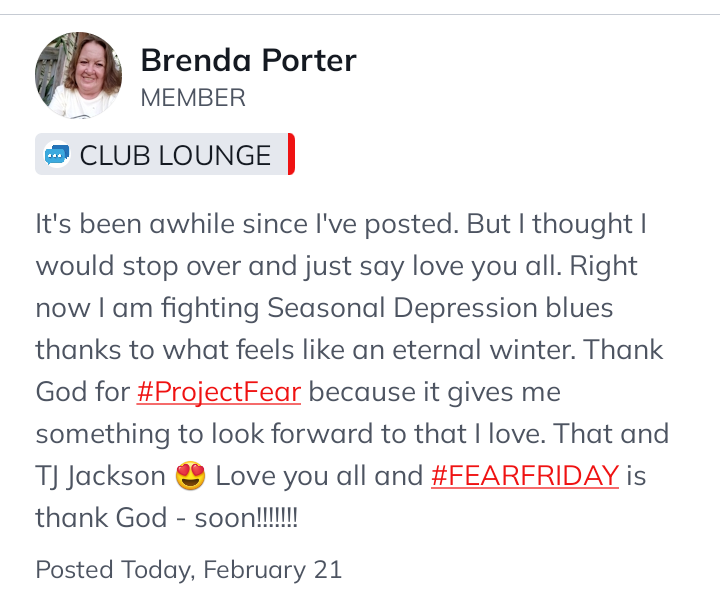 I posted this at #FearClub. Thought I'd share it here too.  I've been a supporter since the #DFAM days & will always support @ProjectFearYT.  I truly ❤️ the crew, the #FearFam  & the episodes. Here for life!!!!!  @DakotaLaden @ChelseaLaden @Tanner_Wiseman @Alex_Schroeder4