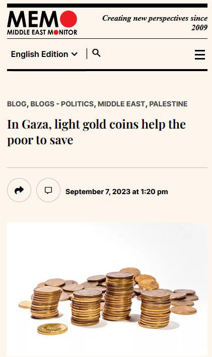 kopitiammalaya's tweet photo. RAKYAT GAZA GUNA SYILING EMAS KECIL UNTUK SIMPANAN

Kehidupan yang sukar termasuk kebergantungan kepada bank menyebabkan rakyat Gaza menyimpan syiling-syiling emas kecil.

https://t.co/74qM0LRNUG https://t.co/OY0RFxKYTw