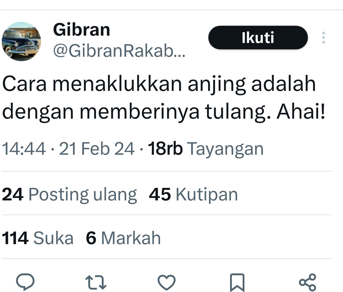 BinIriansyah's tweet photo. @RaisaTjokrodnta Jadi inget cuitan Mas Gibran https://t.co/tqrgSk7R2d