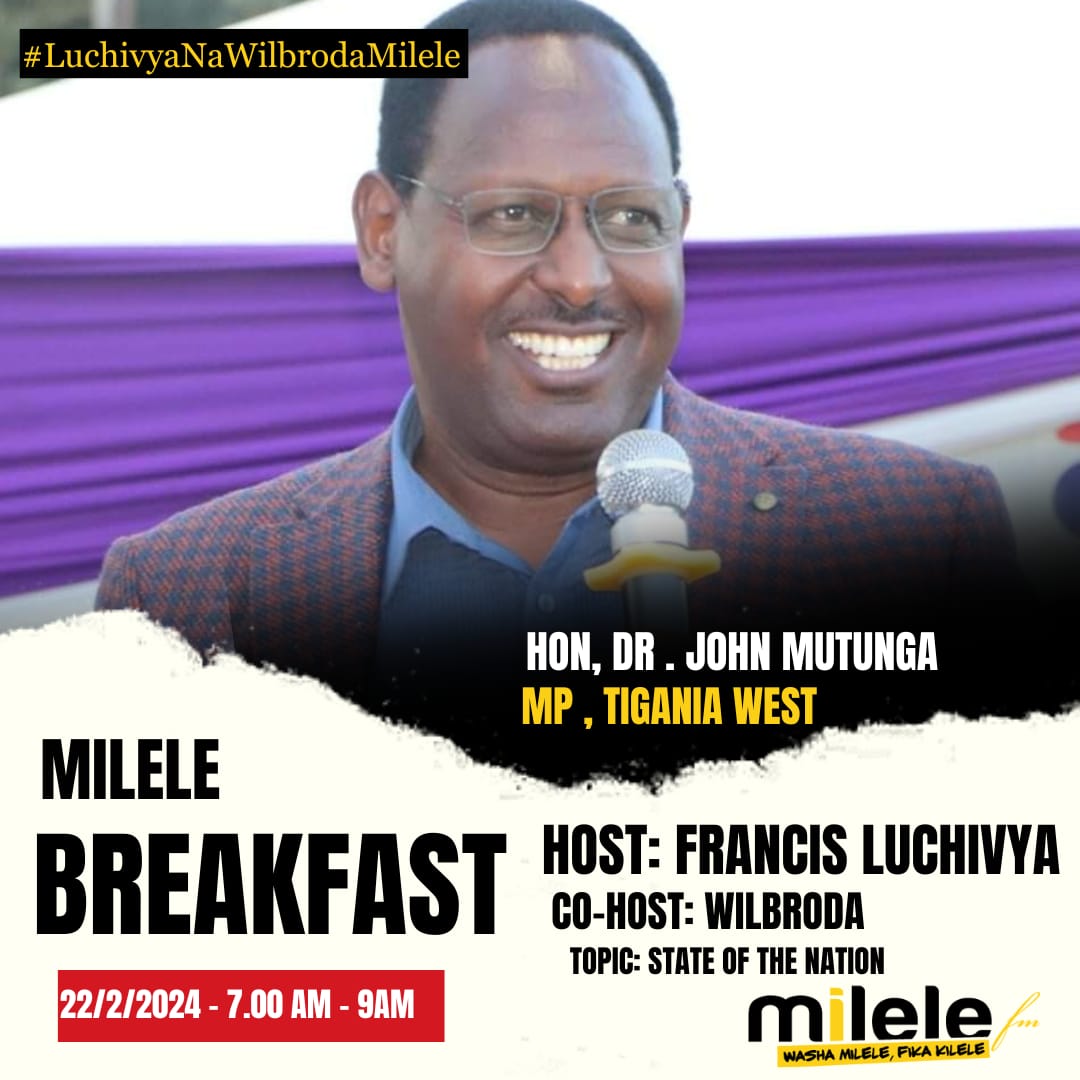 When Leaders talk they talk to Milele Breakfast #LuchivyaNaWilbrodaMilele