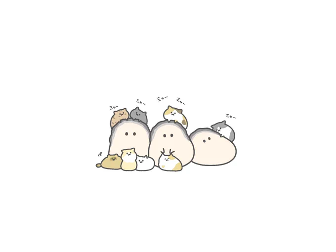 カキに群がるねこ  #猫の日 #にゃんにゃんにゃんの日