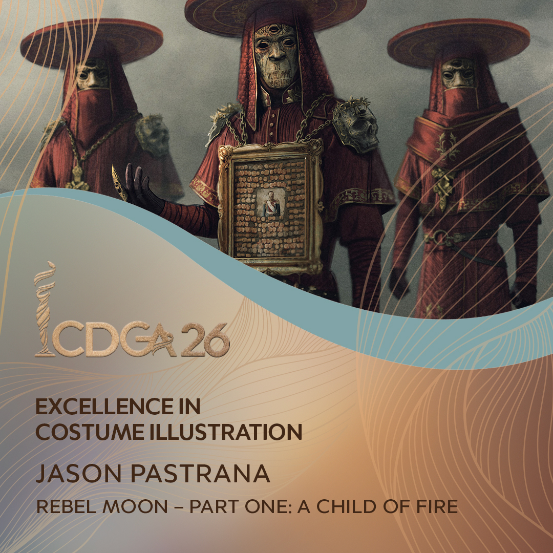 The award for Excellence in Costume Illustration goes to Jason Pastrana for 'Rebel Moon – Part One: A Child of Fire.' #CDGA @cdglocal892 #CostumeDesignersGuild #CDG892