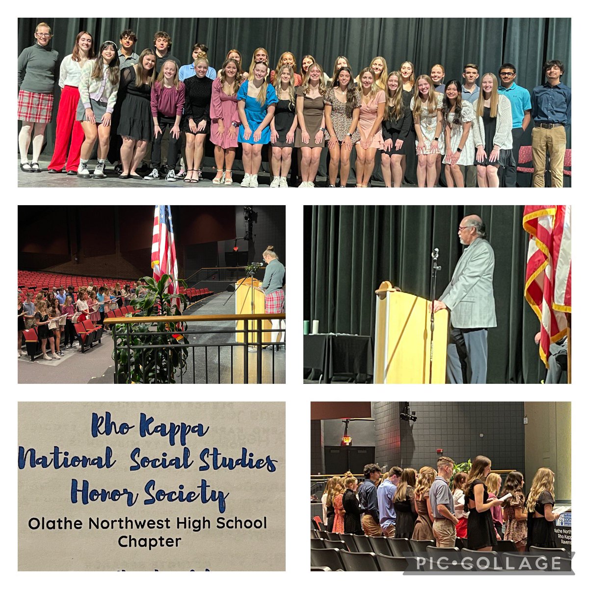 Tonight, the @RhoKappa_Ravens inducted 27 new members at their 5th annual induction ceremony! Congrats to their chapter’s newest members. Thank you for your keynote, Dr. Leiker! @theravennation @ChrisZuck @olatheschools @JCCCtweet