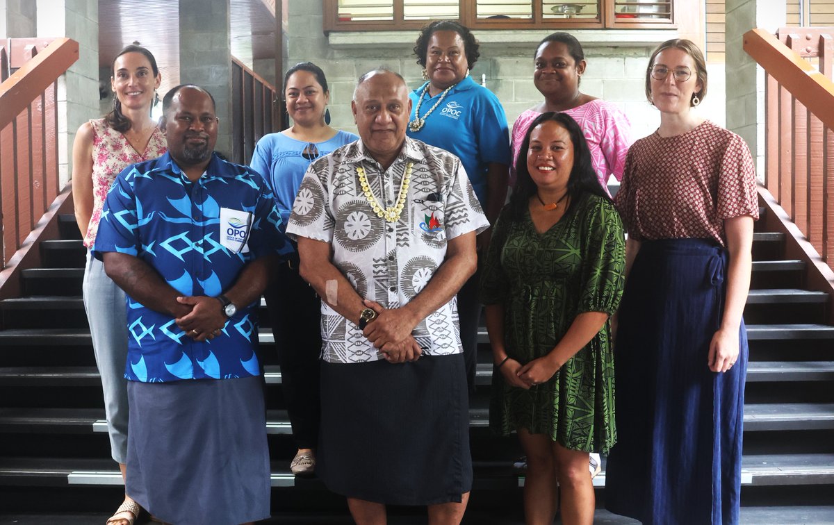 Pacific Ocean Commissioner Dr Filimon Manoni welcomed new members of the #OPOC vaka as they charted their course for 2024. Congrats Elisiva Akau'ola Legal Officer, Madeleine Pears- Policy Officer, Leena Mesebeluu -Ocean Registry Officer and Moira Simmons- Engagement Officer.