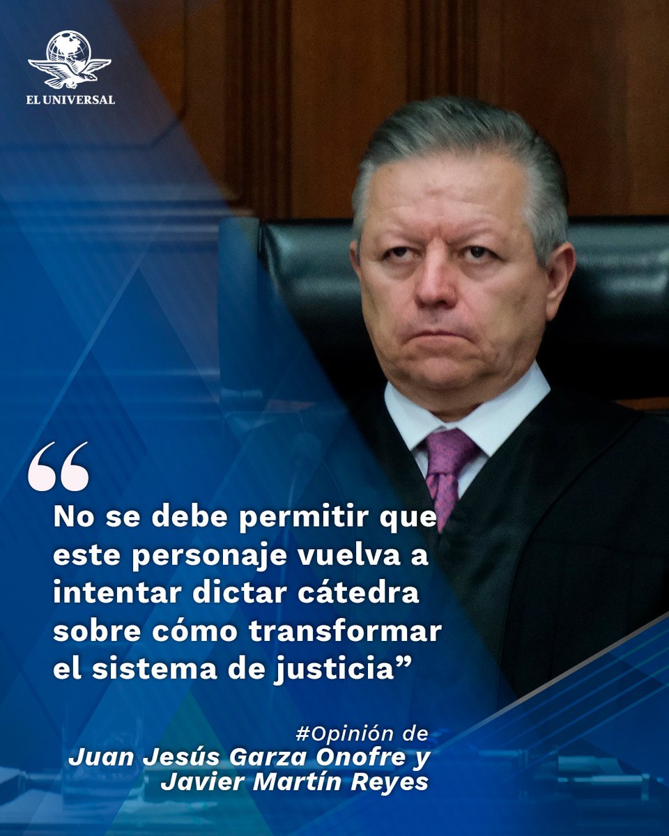 "El fin de Zaldívar: La hipocresía no cabe en una toga" #Opinión de <a href="/garza_onofre/">Tito Garza Onofre</a> Juan Jesús Garza Onofre y <a href="/jmartinreyes/">Javier Martín Reyes</a> 🖊️

eluniversal.com.mx/opinion/juan-j…