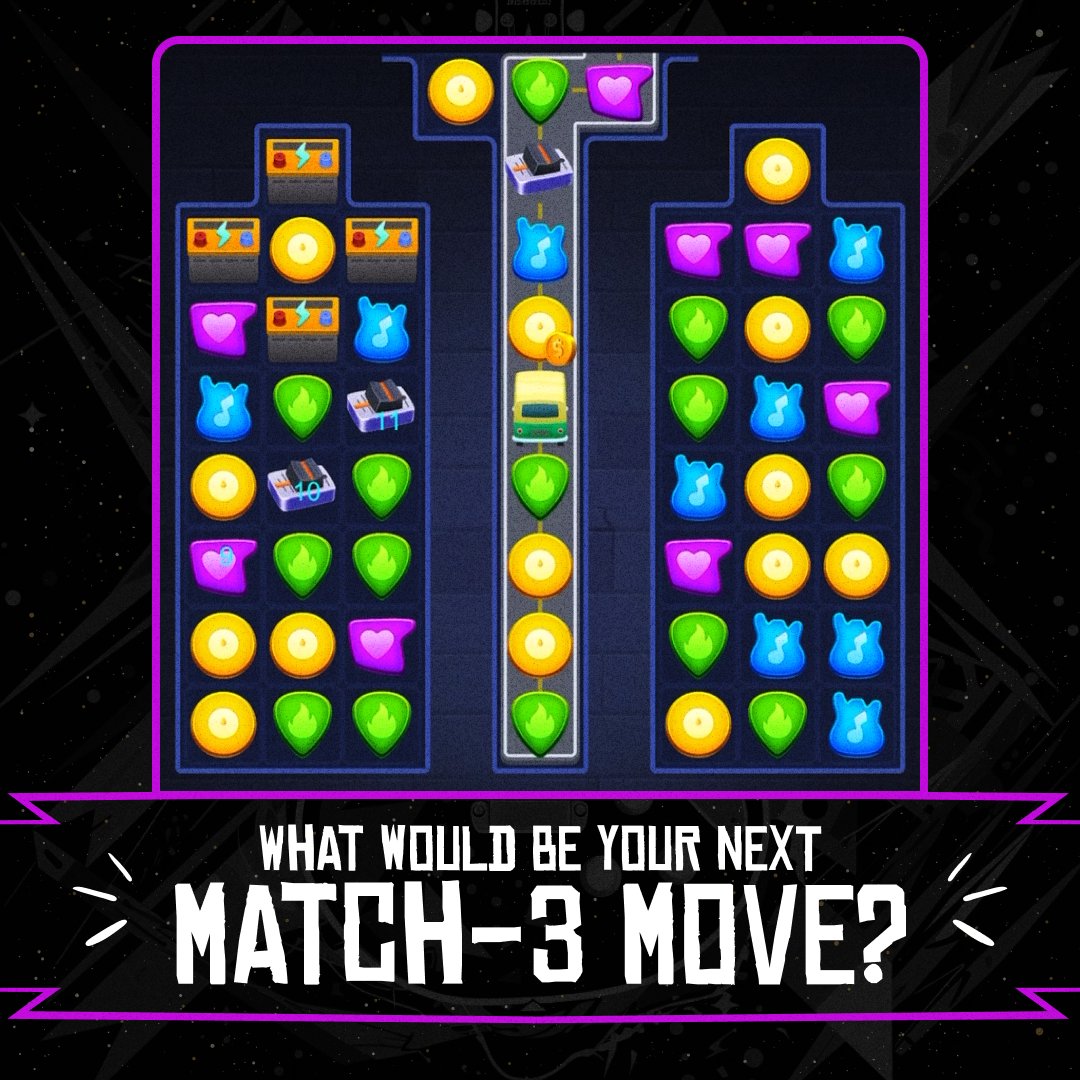 DLletsrockit's tweet photo. What would be your next match-3 move? Tell us in the comments!

Rock out with @DefLeppard at https://t.co/8WyVqsU0MG.

#DefLeppard #DefLeppardFans #DefLeppardTour #Match3 #Match3Game #Gamer #GamerLife https://t.co/ADTa09NeSZ