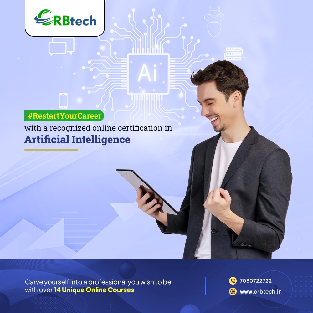 CRB_Tech's tweet image. Master the future of advanced technology with an Artificial Intelligence & Machine Learning Course. Get certified from home today.
For more details call on 7030722722 or visit crbtech.in
#BestMachineLearningCourse #BestArtificialIntelligenceCourse