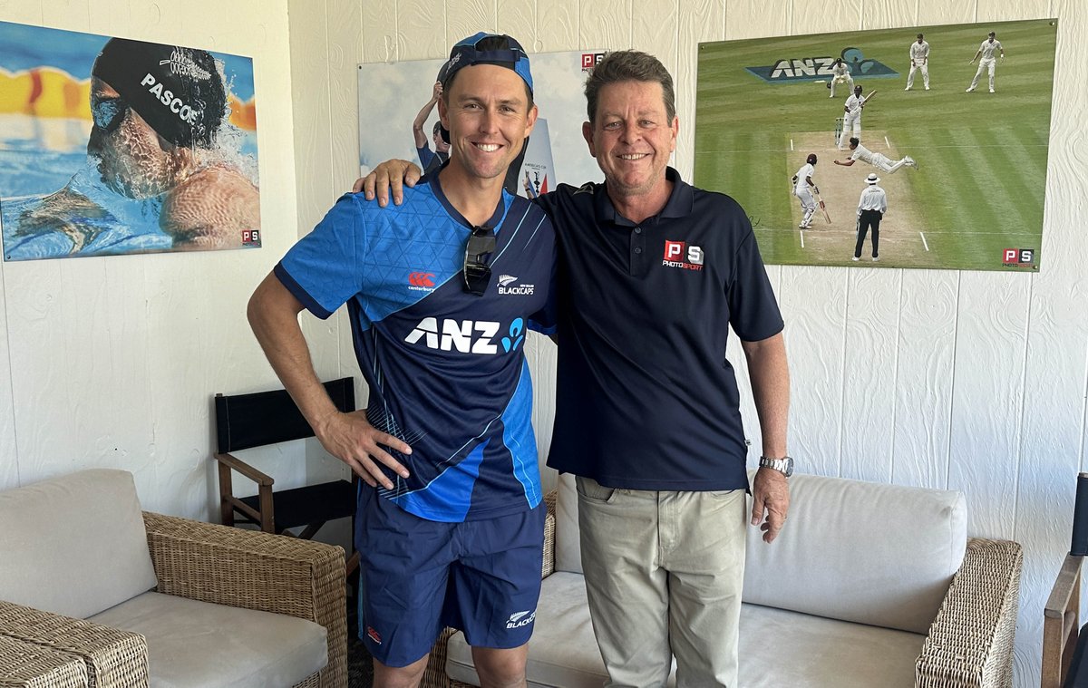 Great to see Trent Boult in the studio today and back playing for NZ again tomorrow night @edenparknz 📷: Willy Nicholls