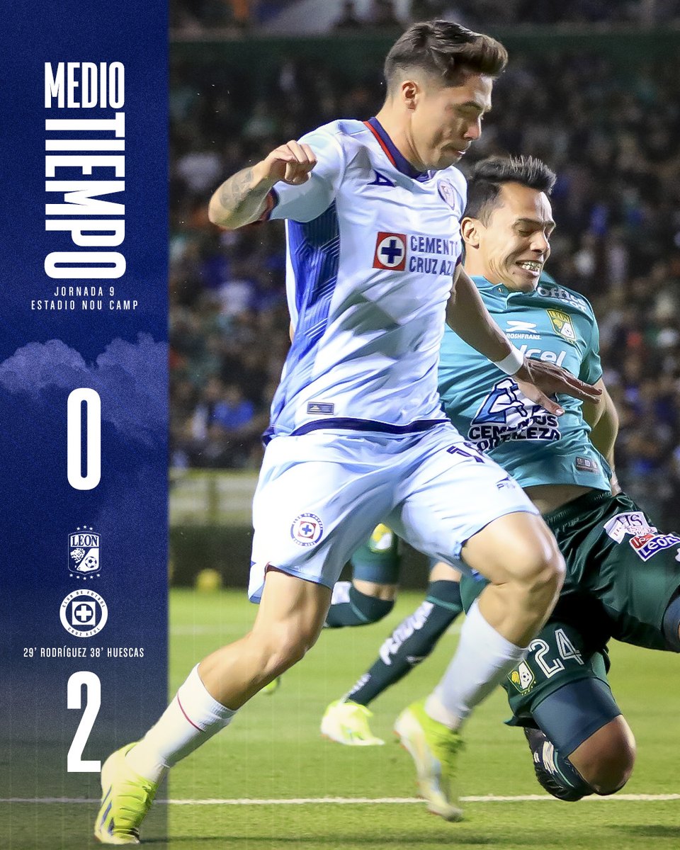 CruzAzul's tweet photo. Termina la primera mitad. https://t.co/CnmgL8aKe8