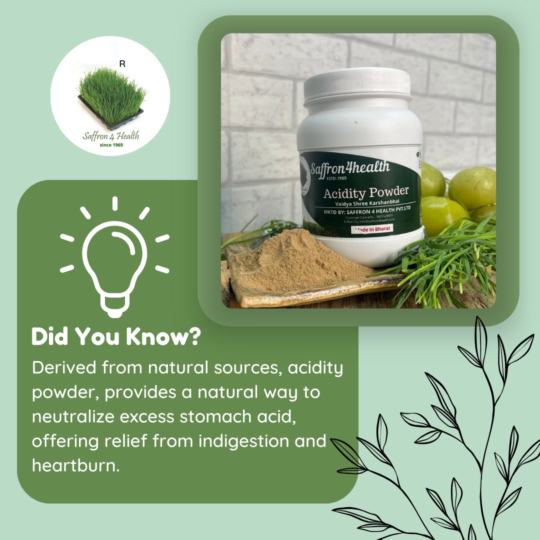 Saffron4health1's tweet image. "Alleviate Acidity the Natural Way with Saffron4Health's Acidity Powder! 🌿 Say goodbye to discomfort and hello to digestive relief!"

#aciditysolutions #naturopathy #saffron4health #acidityrelief #NaturalRemedies  #digestivehealth #aciditypowder #HealthyLiving