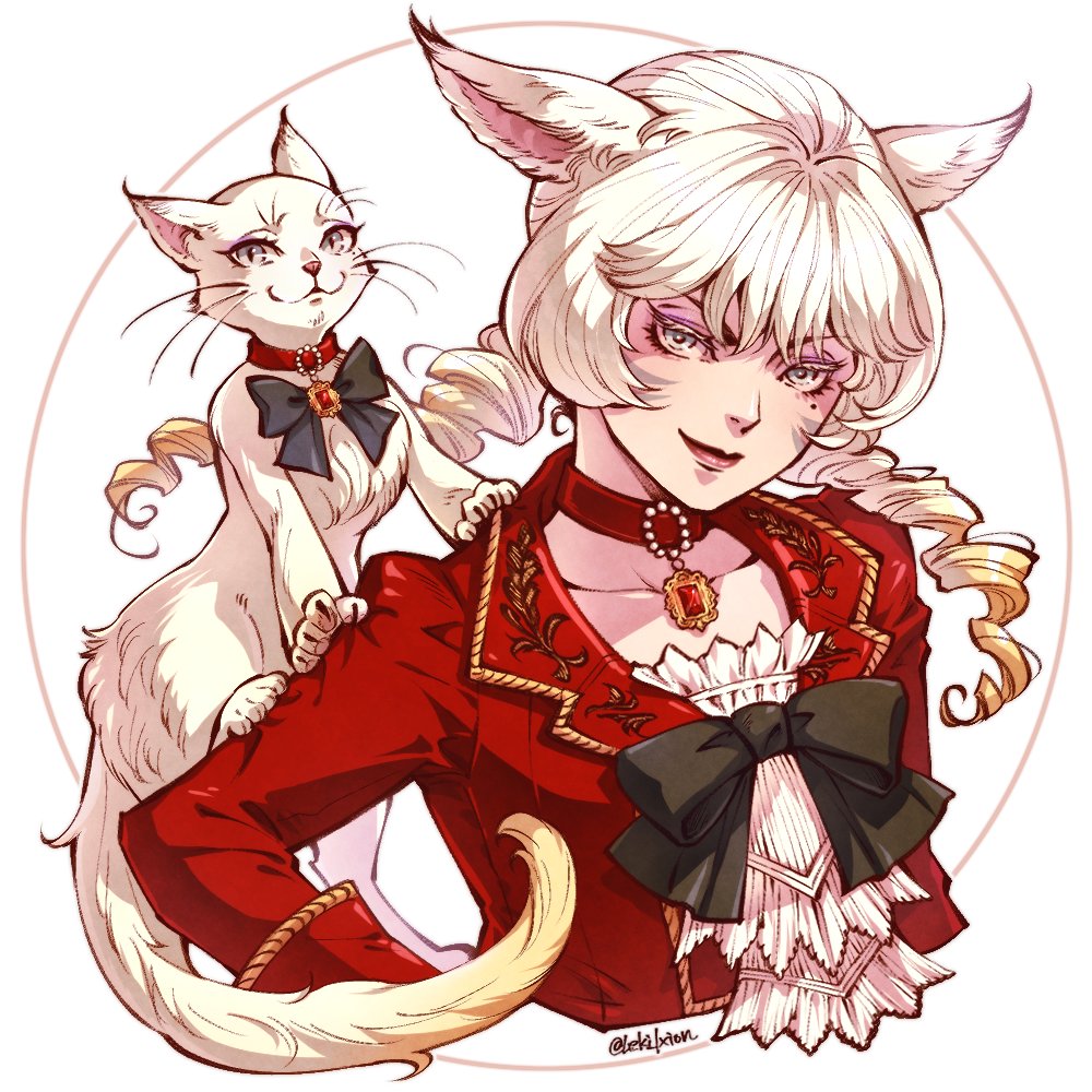 Leki_Ixion's tweet photo. #ニャンカ描きます２

「貴方のFF14キャラ＋猫化した貴方のキャラのペアイラストを描きます」企画
 
・応募方法【フォロー＆リポスト】※リプ不要
・〆切  【2/29　23：59】
・抽選【１名様】

🐾愛着のあるメインキャラさんを是非描かせてください！☺️

⬇️以下の詳細・注意事項を必ずご確認ください⬇️

・抽選する際、リポスト＆フォローを抽選条件に設定しています。（引用RP・鍵アカ無効）

・アイコン企画ではないので、アイコン利用をお考えの方には不向きなイラストになる場合があります。

・画像をご利用の際には一言お願いします。

・無断転載・使用・画���比率改変等はご遠慮ください。

・当選者様へは＠ポストでお知らせ後、リプライにてメインキャラのお顔周りの良くわかる画像【髪色・目色・特徴など】の添付をお願いしています。

・どんなイラストに仕上がるかは全てこちらにお任せ&完成までかなり気長にお待ちいただける方のご応募をお待ちしております！