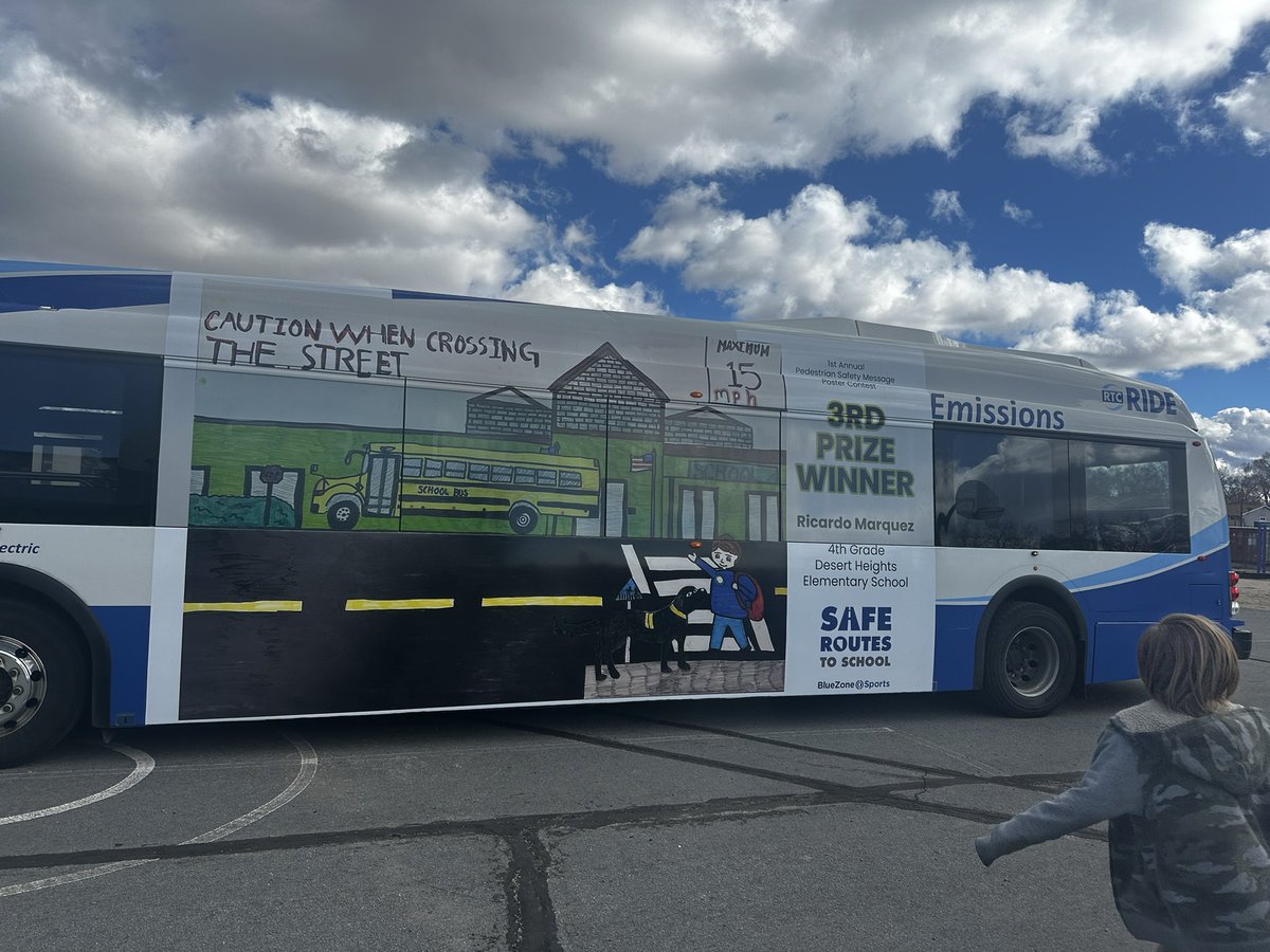 So proud of Ricardo for being one of the finalists in the Safe Routes to School drawing contest. His artwork is on a <a href="/RTCWashoe/">RTC Washoe</a> bus.