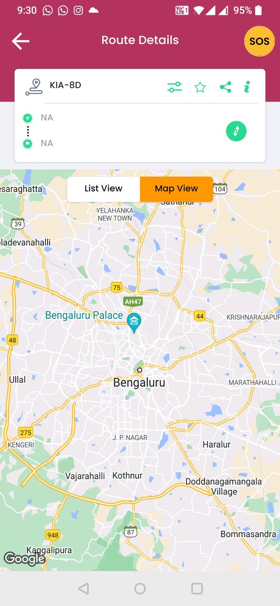 tkmathur_BLR's tweet photo. @BMTC_BENGALURU aplesse resolve the issue with tracking of airport buses on the Namma BMTC app. Some of these are lifelines for office-goers https://t.co/zbbG3I1IYo