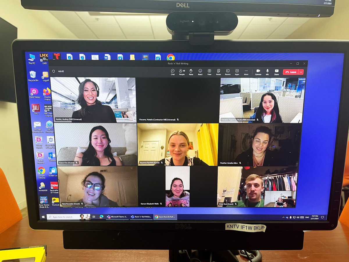 Such a treat speaking to <a href="/joycetripping/">Joyce Huntington</a> Rock N’ Roll Writing class today! Thanks for having me. 🥰 #BroadcastJournalism  <a href="/nbcbayarea/">NBC Bay Area</a>