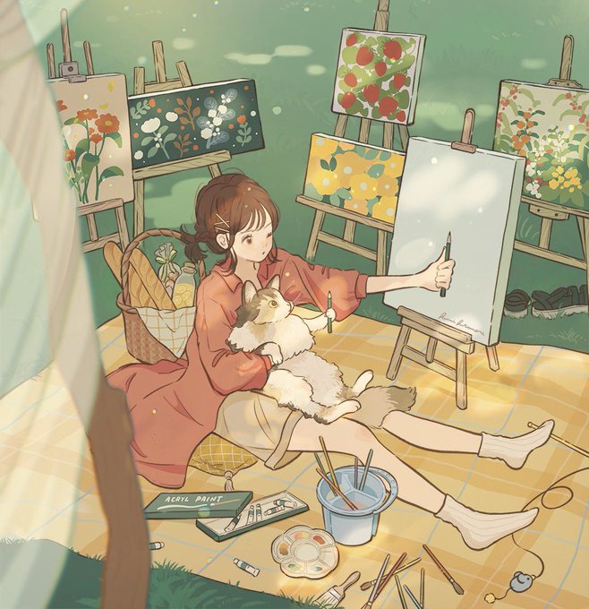 「女の子 絵中絵」のTwitter画像/イラスト(新着)