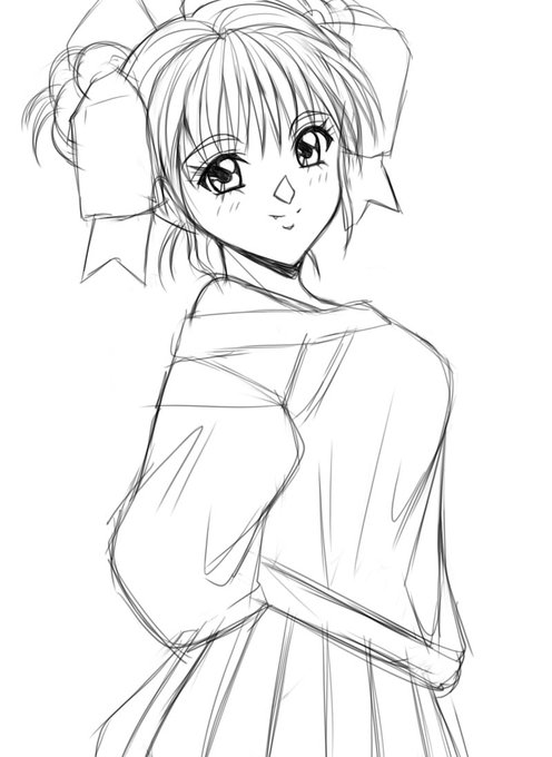 今日のイタズラ描きは昨日みんな騒いでた同級生2の唯。 