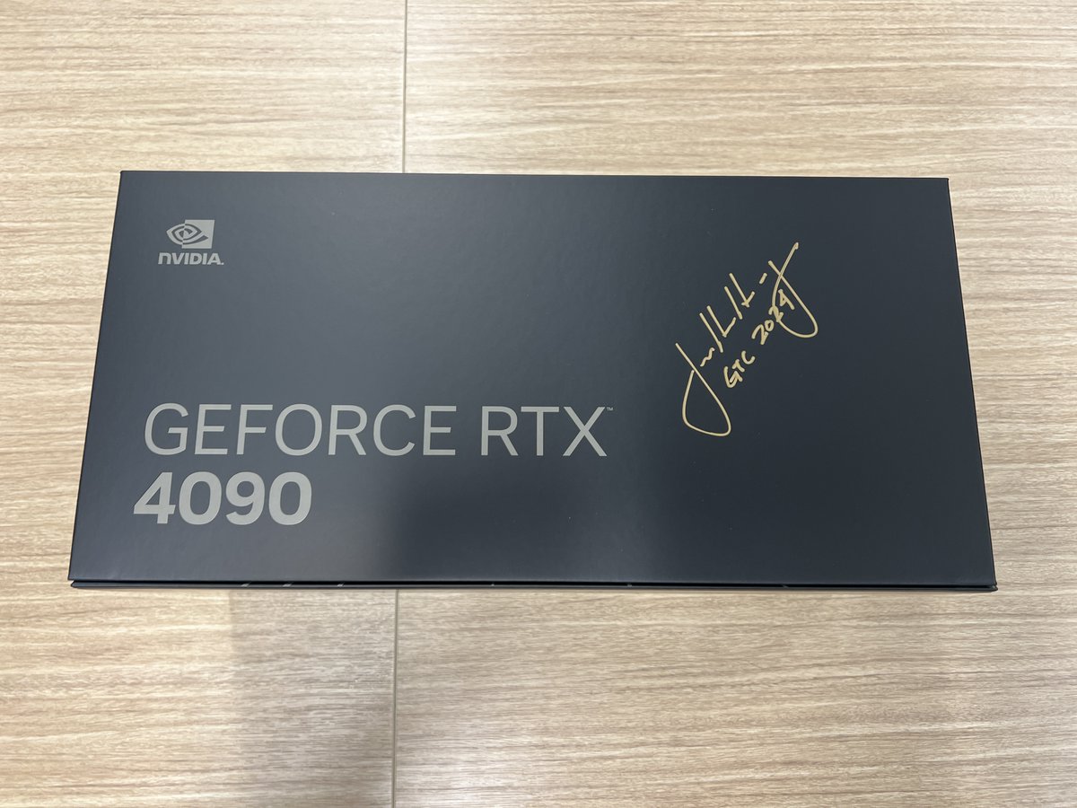 StabilityAI_JP's tweet photo. ／
🎉Stability AI Japan × NVIDIA #GTC24 開催記念🎉
抽選で1名様に『NVIDIA CEO ジェンスン フアン サイン入りGPU(GeForce RTX 4090)』が当たる🙌
＼

応募方法
1： @StabilityAI_JP をフォロー & このポストをリポスト
2：こちらのリンクから #GTC24 に参加登録
https://t.co/qVQqHL8QyA
3：3月19日(火)から3月27日(火)午後4時59分までの期間中にお好きなセッションを少なくとも一つ以上視聴

🕰️締切は日本時間3月27日(火曜日) 午後4時59分

NVIDIAのGPUでStability AIの生成AIモデルを動かしてみませんか？