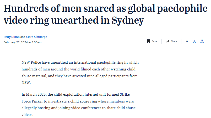 Kat4e4's tweet photo. I see #NotADragQueen is trending in Australia, or at least in my feed it is.

Maybe not a drag queen but definitely men.
#NotAllMen Not all drag, not all teachers, stepdads...

But children do need safeguarding.

The Sydney guy outed in this article was gay. #NotAllGayMen #auspol https://t.co/XiMKM1Lnk9