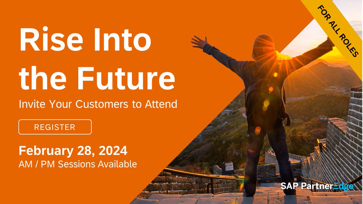 BergerBrandy's tweet photo. #SAPPartners, join us on February 28! Discover how the RISE with SAP program can streamline operations and management risks. Gain practical steps, financial incentives, self-guided experiences, and services from SAP. Register and invite your customers! https://t.co/tRCDoktj80 https://t.co/VECqehr3DJ