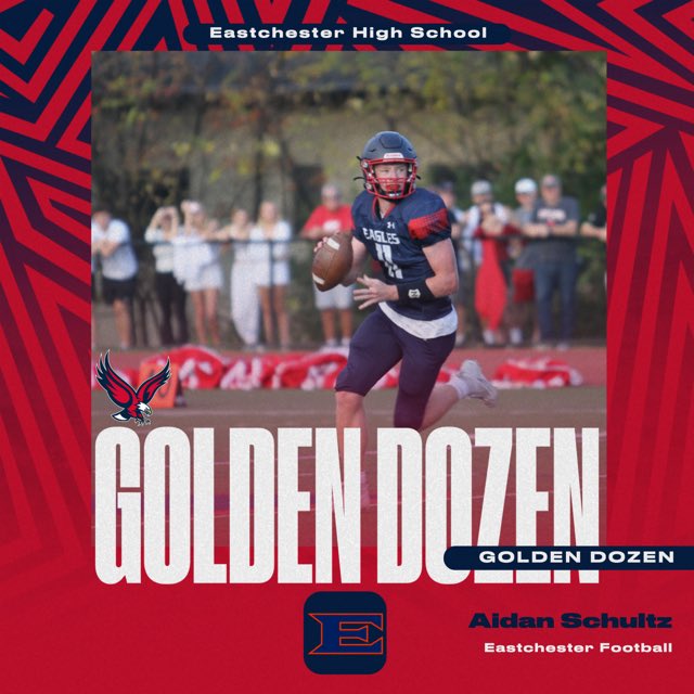Excited to announce that Aidan Schultz of ⁦<a href="/EastchesterFB/">Eastchester Football</a>⁩ has received the Golden Dozen Award! ⁦<a href="/ufsdeastchester/">@ufsdEastchester</a>⁩ ⁦<a href="/LiveMike_Sports/">Mike Smith</a>⁩ ⁦<a href="/lohudsports/">lohud sports</a>⁩ ⁦<a href="/SecOneAthletics/">Section I Athletics</a>⁩ ⁦<a href="/NYSPHSAA/">NYSPHSAA</a>⁩ ⁦<a href="/KDJmedia1/">Kevin Devaney Jr.</a>⁩ ⁦@puccini_thomas⁩ #EAGLENATION