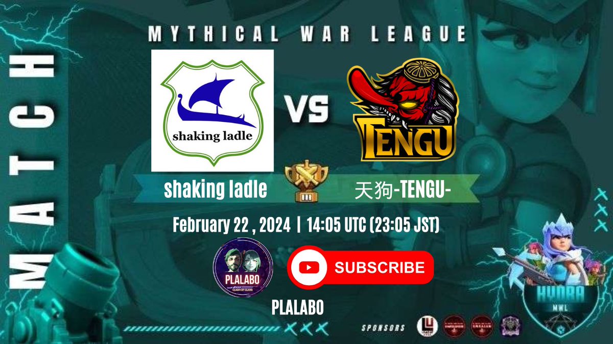 placeboCOC1's tweet photo. 本日23時5分からLIVE配信しますꉂꉂ📣
MWL HYDRA SEASON4 WEEK5！
shaking ladle vs 天狗-TENGU-
日本チーム同士の対戦🎌熱いです🔥
#ClashOfClans #clashesports #クラッシュオブクラン 

https://t.co/JNILPEV58d https://t.co/mAiubkv8No