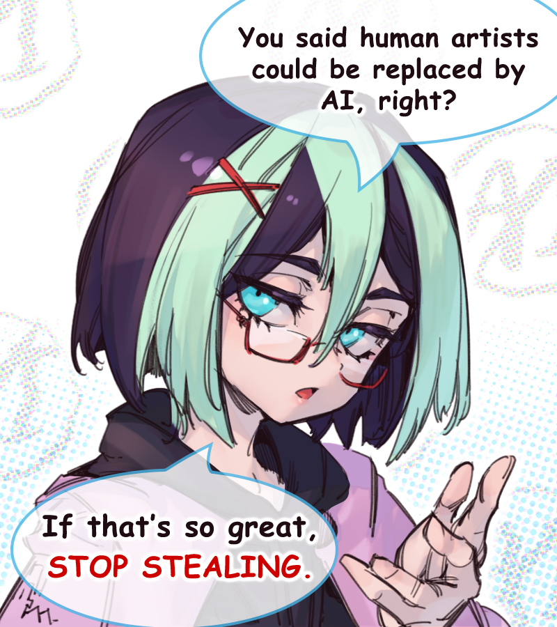 PT_CROW's tweet image. -Or pay human artists to use, at least treat them with respect.