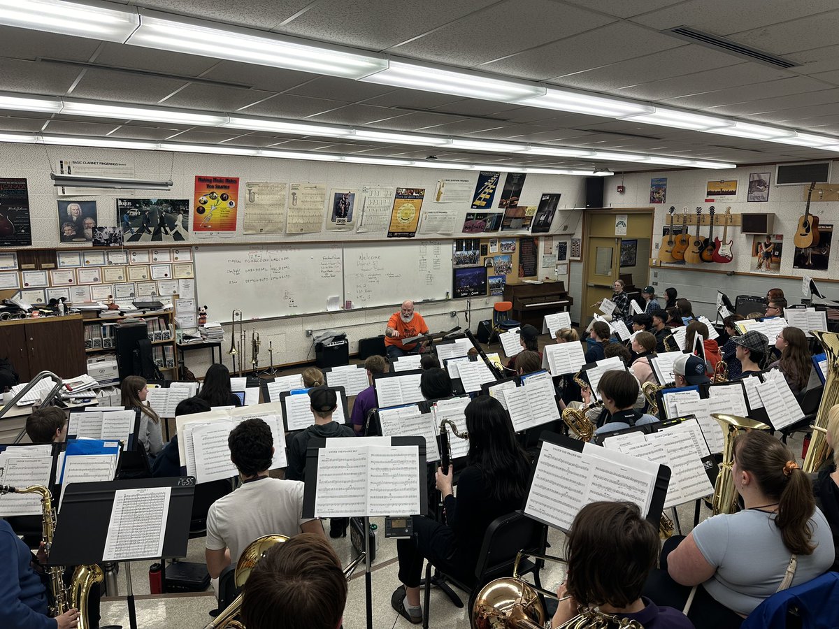 Band Teachers in @SD57PG have started a district-wide Honour Band! Tonight was our first rehearsal with selected students from the 5 highschools. Made music and friendships! Band is magic and theres nothing else like it. @DPSSMusic @PGSS_Music @Banddpts @CHSSMusic @stkrgrizzlies